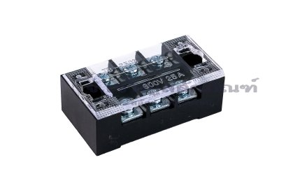 [E] บล็อกต่อสายไฟ แบบขันสกรู เหล็กชุบดีบุก 25A TB-2503